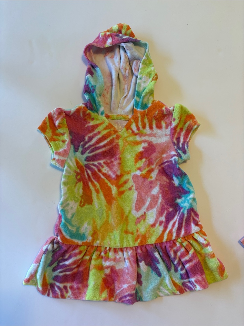 The Children's Place Girls Tie-Dye Hooded Swim Coverup - Multicolor